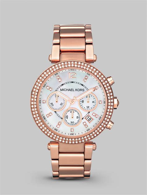 Michael Kors Womens Mother Of Pearl Watch 